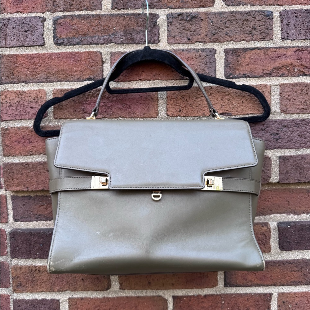 Henri Bendel Gray Leather Satchel